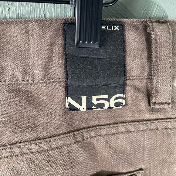 Helix N56 Relaxed Straight Jeans Men 34x30 Brown Denim 5-Pocket Grunge Punk Rock - Picture 5 of 11